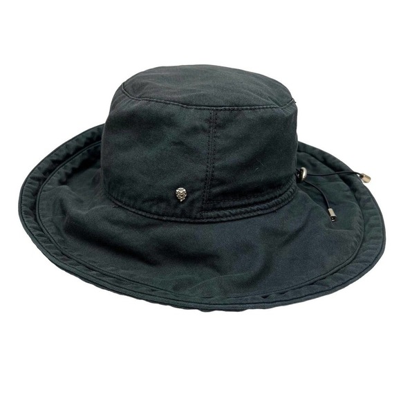 Helen Kaminski Australia Boonie‎ Bucket Hat Men Wide Brim Drawstring Black OSFA - Picture 4 of 6